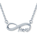 Unique Custom Friends Sisters Family Infinity Jewelry 925 Silver Chain Necklaces