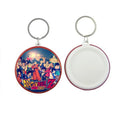Custom 58mm Tinplate Keychains Shape Crystal Metal Badges Enamel Printing Plastic Keys Digital Photo Souvenirs Ming Yang KC-58