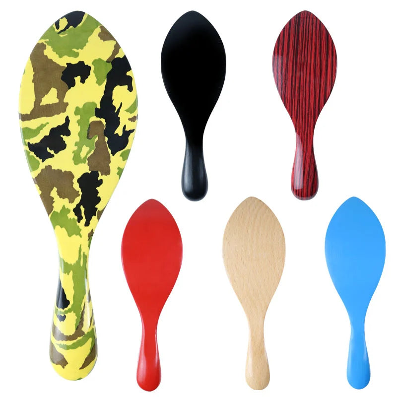 Wood Paddle Brush Soft Curve Medium Hard Luxury Professional Hair Care Tool for 360 Waves for Men Wood Handle Salon Home Use