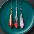 Wholesale Crystal Pendulum Rose Quartz  Folk Crafts Crystals Healing Stones