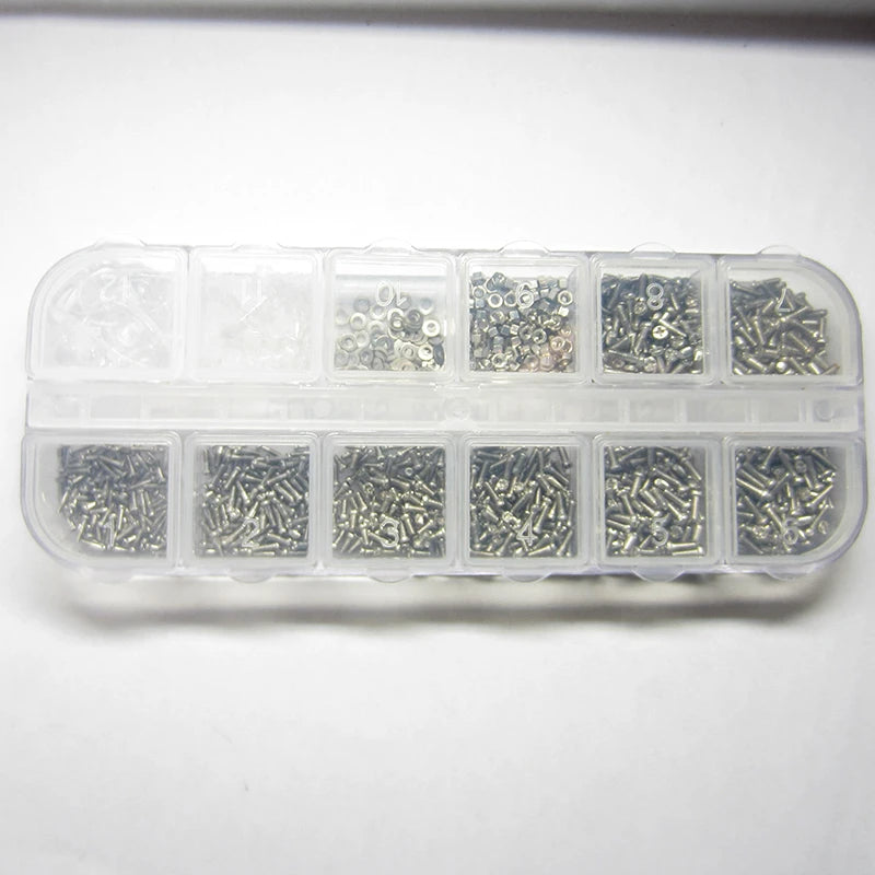 SDPSI Lot of 1000pcs Stainless Steel 304 Nuts Screws Glasses Watch Bolt Screw Remover