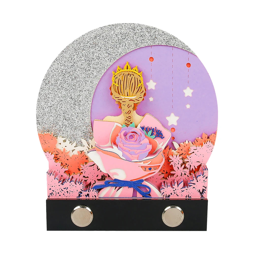 Mother Day Gifts 2026 Immortal Flower 3D Memo Pad Custom Sticky Notes Kawaii Stationery Gift for Girlfriend