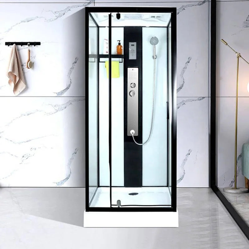Steam Shower New Model Hinge Door Waterproof Aluminium Square 5mm Brushed Tempered Glass Frame Luxury Modern Toilet Shower Cabin