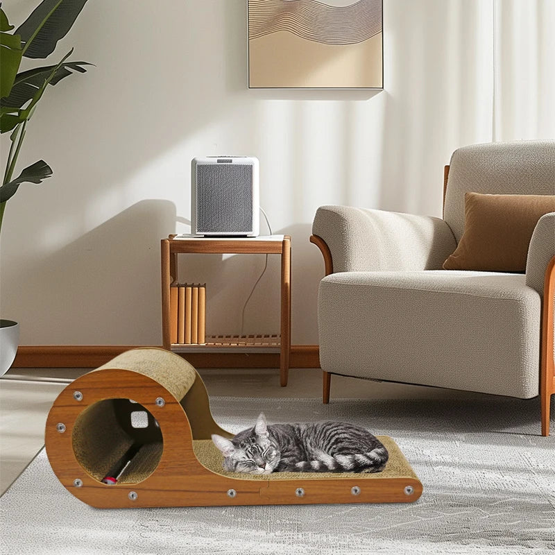 Factory Wholesale Sustainable Multi-Functional Corrugated Paper Cat Litter Board Wear Resistant Cat Scratch Cat Trees Scratcher