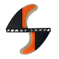 Eco Friendly Light Weight Carbon Honeycomb Fiberglass Surfing Fins Single Tab Surfboard Fins