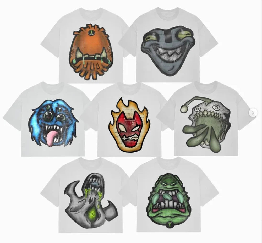 Custom Heavyweight Streetwear Oversize Y2k Dtg Printed T-shirt Cheapest Cotton Cut and Sew T Shirt A3 Dtg Print