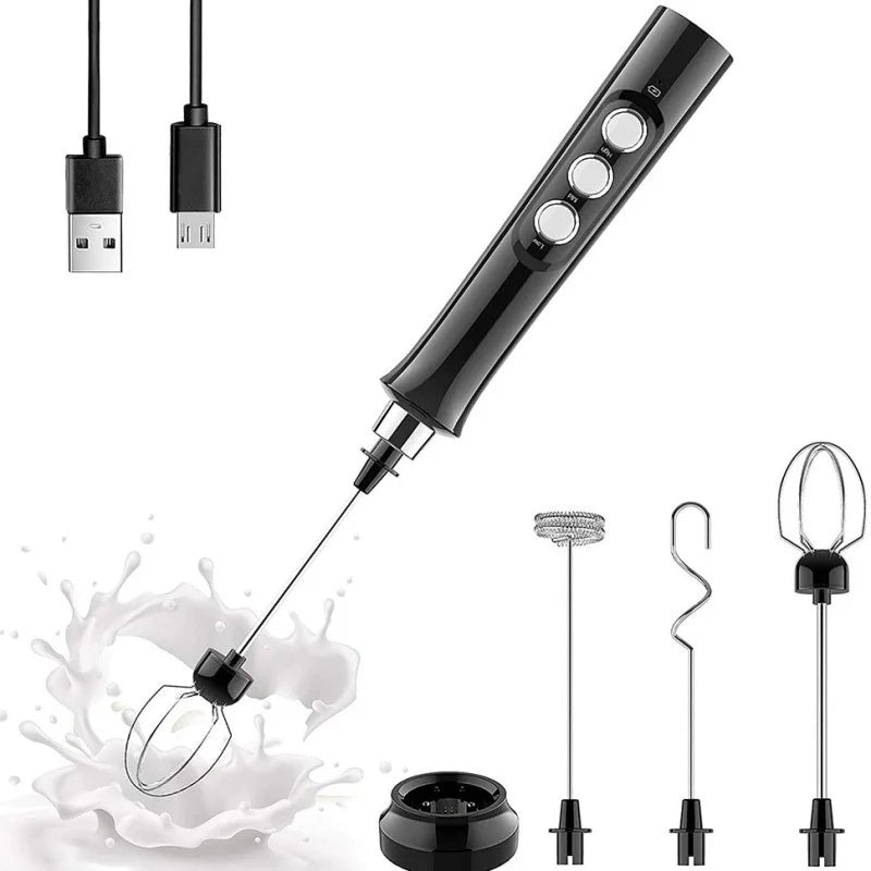 Coffee Tools Electric Blender Handheld USB Rechargeable Milk Foam Maker Mini Portable Cream Whipping Latte Art Milk Frother
