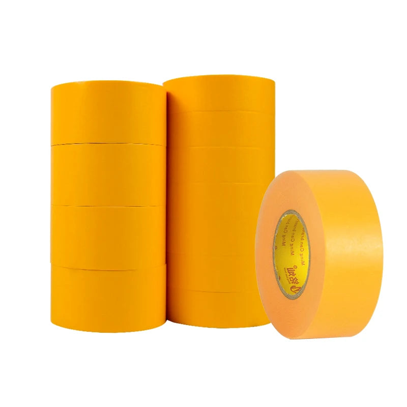 Mingcan Heat Resistance 100 Degree Goldband Masking Tape for Paint Car Automotive Painting Indoor Outdoor Use