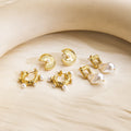Powell Custom Wholesale Stainless Steel Baroque Pearl Earrings Set Waterproof Gold Plating for Women's Fashion