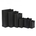 Wholesale Professional Recyclable Customized Eco-Friendly Matte Black Paper Bags Cotton Handle Screen Printed for Clothing Shoes