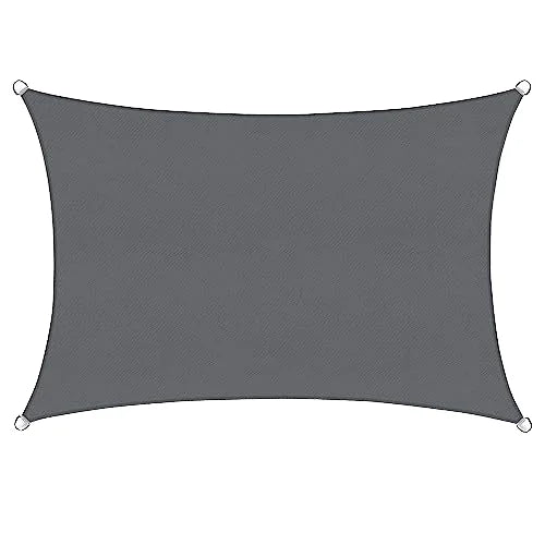 3.6mx3.6m Water- UV-Resistant Sun Shade Sail Square Shade Canopy for Backyard Yard Patio-UV Block Shade Sail for Outdoor Spaces