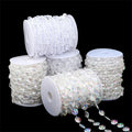 HFour New Clear/Colored Acrylic AB 3D Round Flatback Loose Sew-On Rhinestone Connecting Beads (4mm/6mm/8mm)