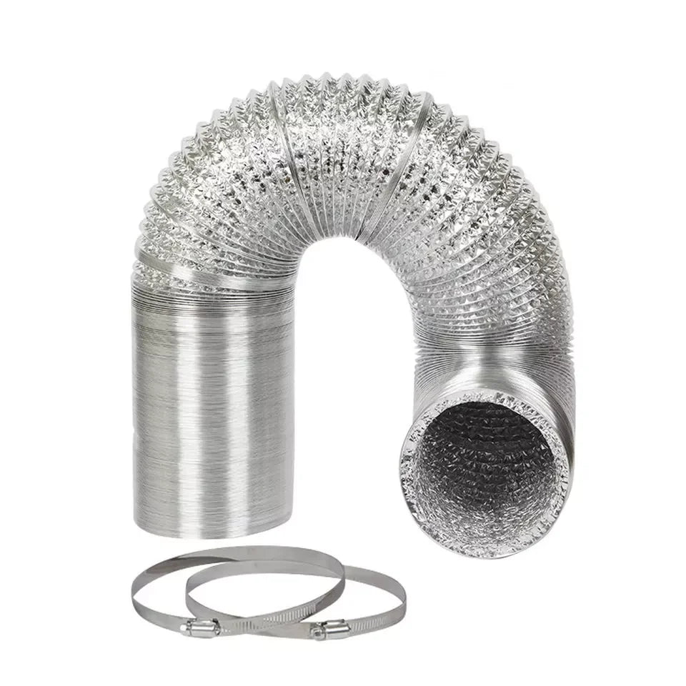 Factory Price Hot Sell Flexible Polyester 4'' 5'' 6'' 8'' 10'' 12'' Aluminum Ducting Grow Tent Greenhouse Dryer Vent High