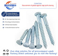 Galvanized Self-Tapping Wood Screws M6 M8 M10 M12 Sizes 20mm Length Coarse Thread Titanium Stainless Steel for Plastic Metric
