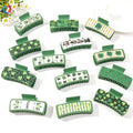 QIYUE Irish PU 10.5 CM Square Shark Clip Leather Hair Clips St. Parker's Day Hair Accessories