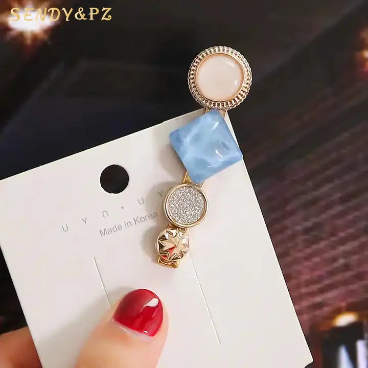 Wholesale NEW Designer Women Medium 6cm Fashion HairPins Pearl Hair Clips Acetate Hair Claw Hair Pin Suit