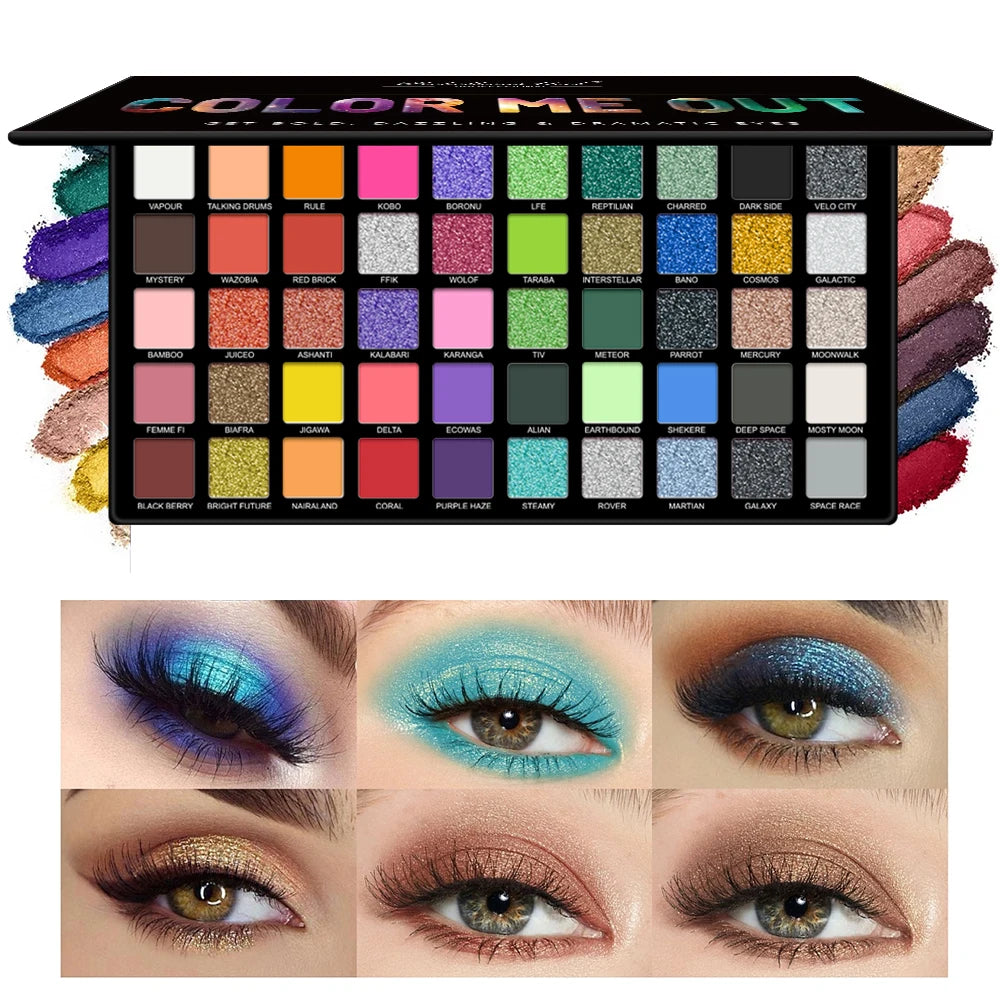 50 Color Shimmer Matte Eye Shadow Pigmented Professional Eye Makeup Eyeshadow Palette
