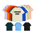 Custom Silk Screen Printing Logo Men's Tshirts 100% Cotton 220 GSM Oversize Drop Shoulder Blank Knitted Short Sleeves T Shirts