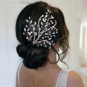Handmade Wedding Hair Comb Clip Rhinestone Bridal Hair Comb Piece Bride Hair Comb Headpiece Headband