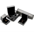PU Leather Customized Jewelry Box Earrings Necklace Bracelet Display Gift Box PU Brushed Plastic Jewelry Clamshell Packaging Box