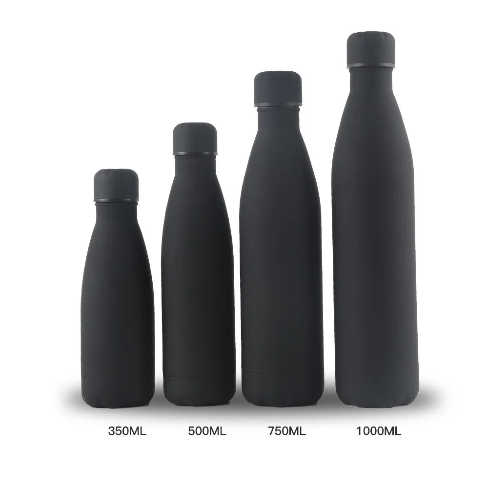 Portable Vacuum Flask Rubber Painted Cola Stainless Steel Thermos Blank Water Bottles
