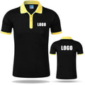Custom Logo Designed Printing Short Sleeve Men Contrast Color Two-tone Blank Cotton Plain Embroidery Golf Polo Shirts