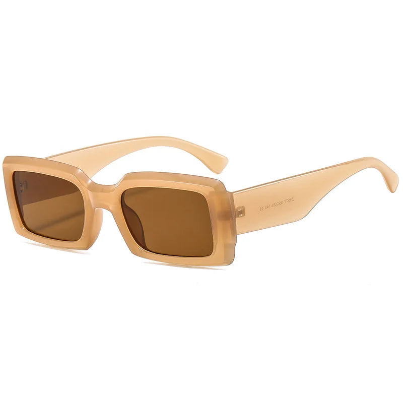 Superhot Eyewear 15546 Fashion 2023 Retro Rectangle Thick Frame UV400 Protection Sunglasses