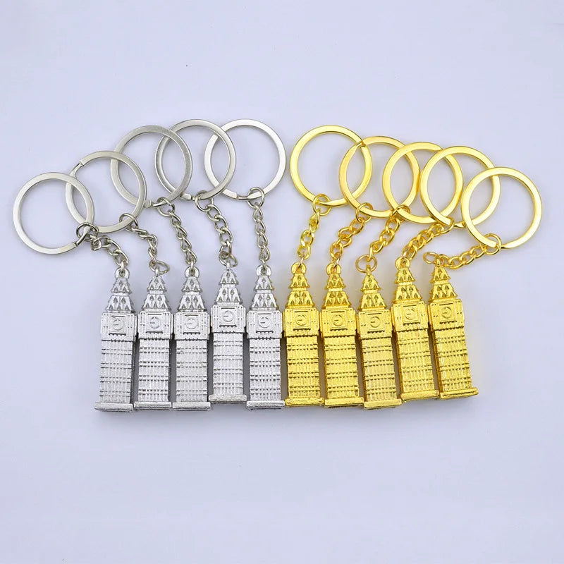 British Big Ben Keychain Souvenir Gift Keychain Customized Die Casting Manufacturer Alloy Metal Zinc Alloy Custom London Travel