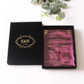 Luxury Custom Gold Foil Logo Black Velvet Hardcover Box with Red Silk Satin Clear Acrylic Wedding Invitation Multiple Colors MegaBDM