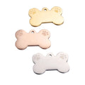 Custom Made Stainless Steel Dog Paw Print Pet Bone Metal Pendants Charm for Pet Jewelry Making
