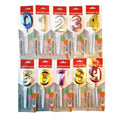 Wholesale Hot Selling Single Packing Party Birthday Cake Decoration Gold Digital Candle Birthday Candles