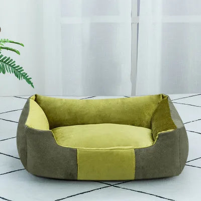 Classic Style Dog Sofa Bed Calming Orthopedic Pet Protector Waterproof Cover Oxford Fabric Upholstered Design Comfortable Print