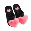 Women Warm Slippers Ladies Cotton Fashion Winter Flat Shoes Female Indoor Comfort Cute Love Heart Plush Non Slip Woman Slipper