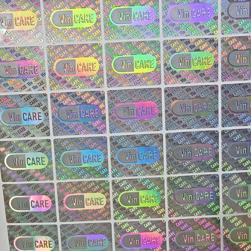 Factory Directly Custom Holographic Label Material Holographic Paper Vinyl Sticker