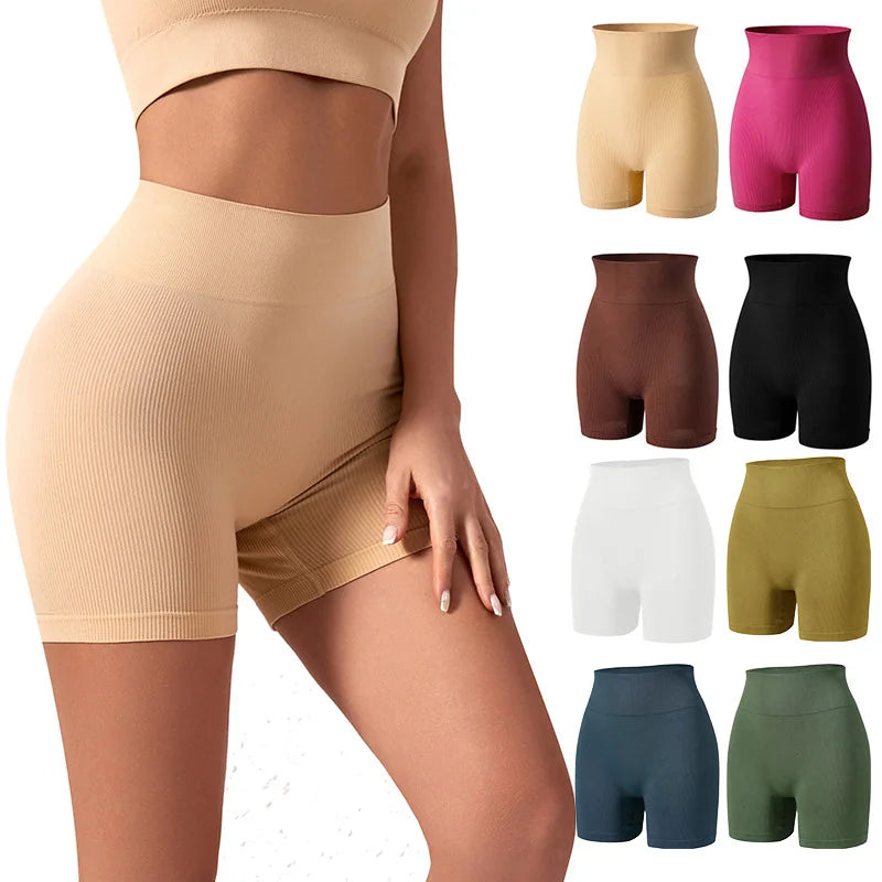 Women Fitness Yoga Exercise Running Shorts Seamless Short Biker Short