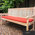 Cheap Outdoor Wooden Garden Bench Chair Leather Cushion Printed Pattern Adult Waterproof Removable Washable 48x36 Inch Rectangle