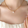 2022 New Minimalist and Exquisite All-match Freshwater Pearl Pendant Baroque Necklace Niche Design Collarbone Chain for Girls