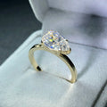 Trendy Custom 14k Yellow Gold Jewelry Engagement Ring Moissanite Gemstone Ring