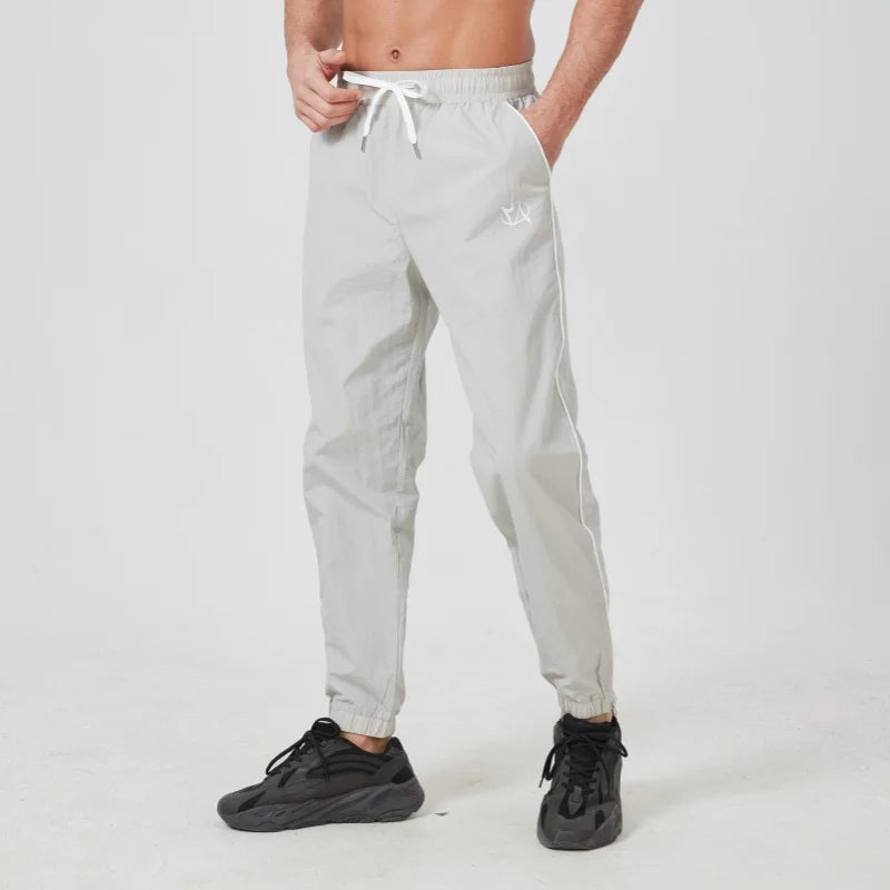 Tweny8 Brand Design Sports Pants Gym Quick Dry Polyester Woven Joggers for Men