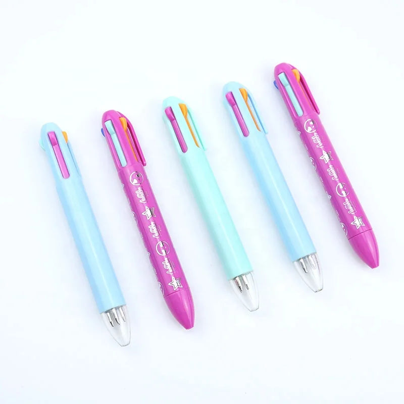 Promotional Multicolor 4 Color Pen Thermal Transfer Printing Custom logo Ball Point Pen