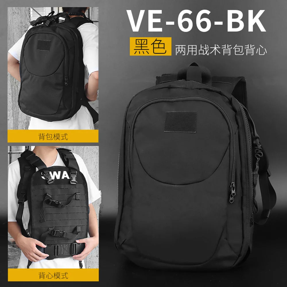 Tactical Backpack with Concealed Body Rapid Response Features Molle Invisible Flip-Up System for Response Pack Vest