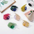 YHJ New Design Colorful Peacock Hair Claw Delicate Animal Peacock Hair Claw Custom logo Wholesale Hair Claw for Women Girls