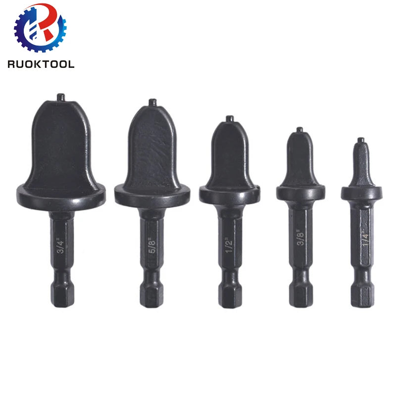 5pcs Imperial Support Air Conditioner Conditioning Swaging Bit Copper Tube Expander Pipe Flaring Tool