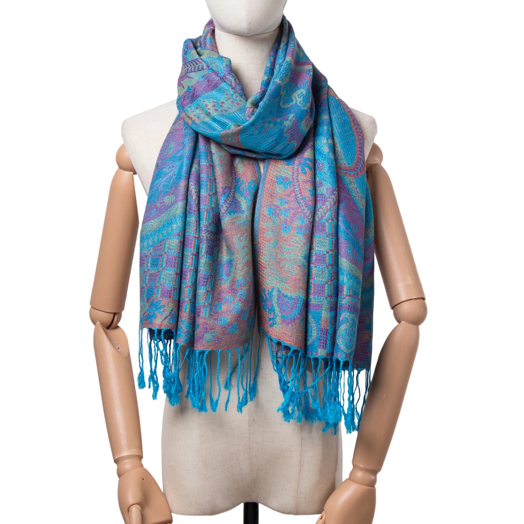 Turkish Style Arab Muslim Hijab Pashmina  Scarf  Manufacturer Women Cashmere Feel Elegant Jacquard Paisley Stole Scarf