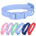 Durable PVC Silicone Pet Collar Waterproof Large Martingale Training Collar Comfortable Multicolor Soft Travel Modern Solid