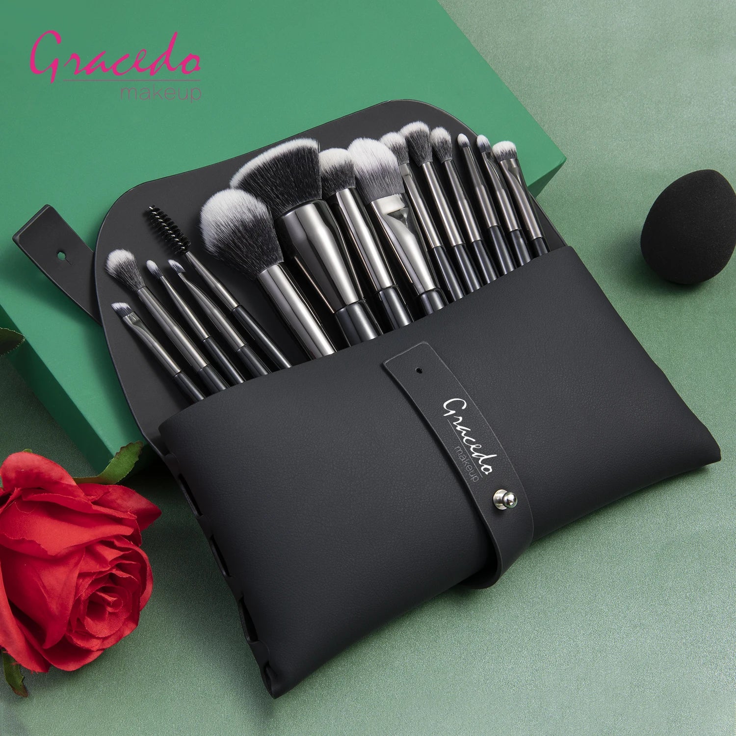 RTS Black 15 Pieces Makeup Brush Set Wholesale Professional Nice Quality  Eye Shadow Foundation Comfortable Makeup Brush Kit
