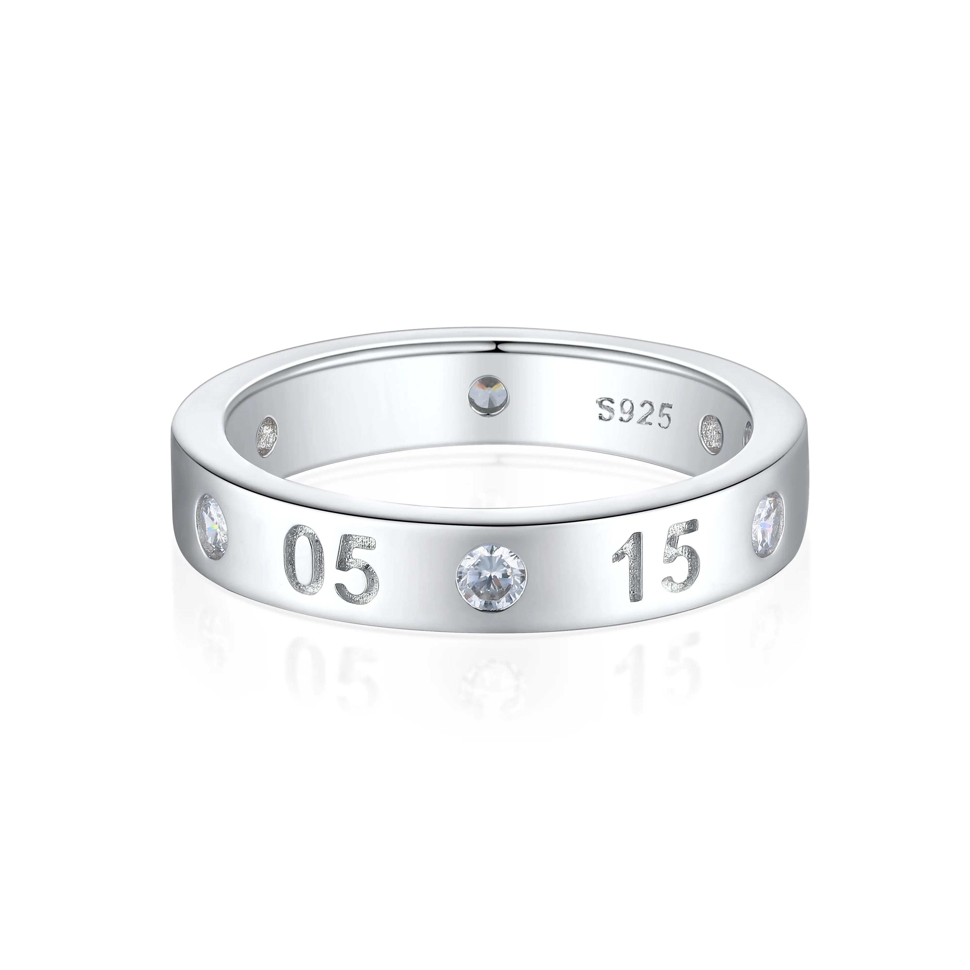 Fashion Jewelry Dainty 925 Sterling Silver Rings White Gold Plated Custom Women Wedding Engagement Diamond Rings Wholesale