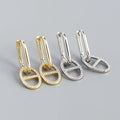European 18k Gold Plated S925 Sterling Silver Cubic Zirconia Cz Pig Nose Pendant Clip on Diy Earrings