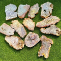 Wholesale Natural Quartz Crystal Slice Craft Flower Agate Slab Pink Amethyst for Healing.
