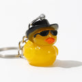 Creative Resin Duck Charms Cute 3D Mini Keychain Yellow Duck Resin Keychain Accessories